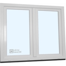 KNIPPING Plastové okno - 70 AD, 1500x1200 mm, O+OS klapačka, bílá