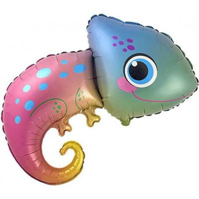 GoDan Chameleon farebný 64x75 cm fóliový balónik