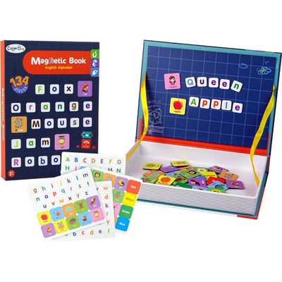 Lean Toys Abeceda anglická magnetická tabuľa v tvare knihy
