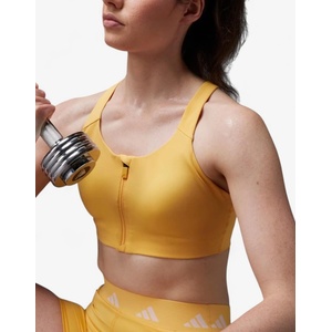 Adidas Tailored Impact Luxe High-Support Zip Bra Yellow - magazinko