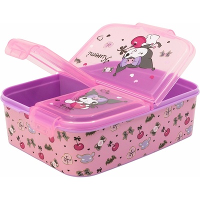 Stor Multibox na desiatu s motívom Kuromi s tromi priehradkami