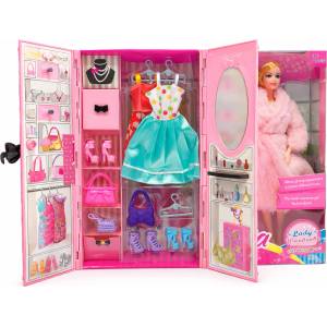 EmonaMall Детска кукла с гардероб EmonaMall - Код W5739 (W5739-200534671-6952005346710)