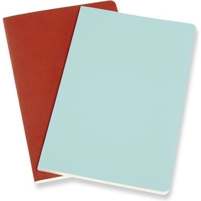 Moleskine Sešity Volant měkké desky L čisté 2 ks oranžový modrý