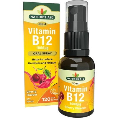 Natures Aid Vitamin B12 Daily Oral Spray Cherry třešeň 30 ml