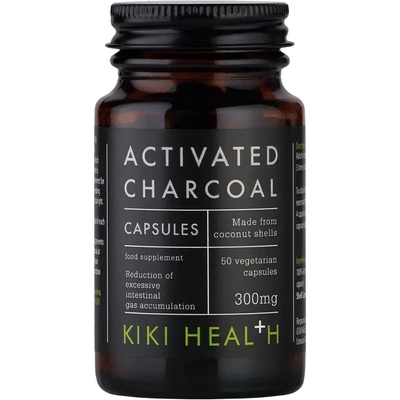 KIKI Health Activated Charcoal aktivní uhlí 300 mg 50 rostlinných kapslí