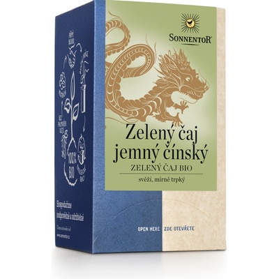 Sonnentor zelený čaj jemný čínsky Bio porc. darčekový 27 g