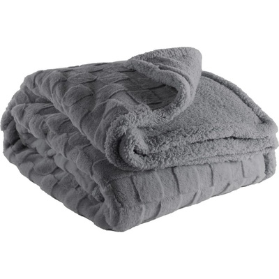 Tiseco Home Studio Сиво одеяло от микроплюш 150x200 cm Rava - Tiseco Home Studio (3588GREY)