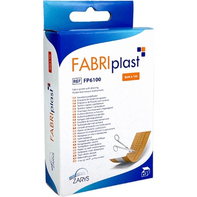 ZARYS International Group FABRIplast textilní náplast s krytím, tělová barva, 6 cm x 1 m , nesterilní