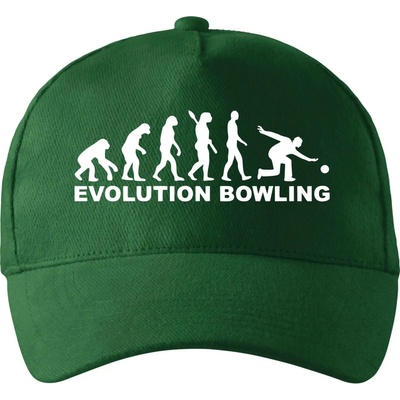 Bowling evolúcia so zahnutým šiltom a mosaznou sponou Fľaškovozelená