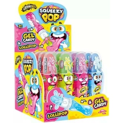 JohnyBee gél candy squeeze pop 24 x 34g
