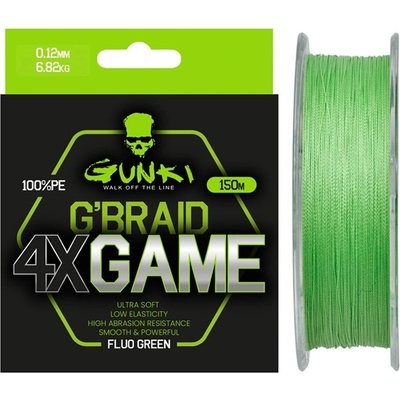 Gunki Pletená Šnúra G Braid 4X Game 150 m - 0,12 mm 6,82 kg