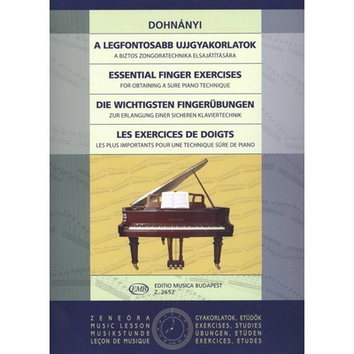 Essential Finger Exercises důležitá prstová cvičení na klavír