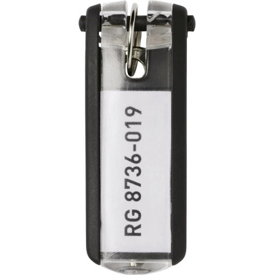 Prívesok na kľúče Menovky DURABLE key CLIP čierne 6ks