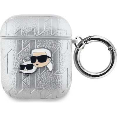 Karl Lagerfeld PU Embossed Karl and Choupette Heads Puzdro na AirPods 1/2 KLA2PGKCPS