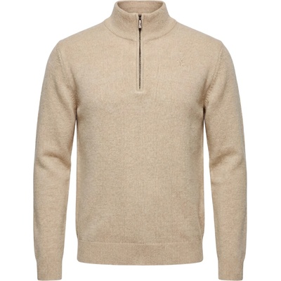 Billionaire Half Zip Beige sveter