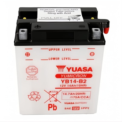 YUASA Yumicron 12V 14Ah left+ YB14-B2