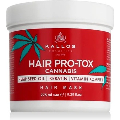 Kallos Hair Pro-Tox Cannabis маска за увредена коса 275 ml за жени