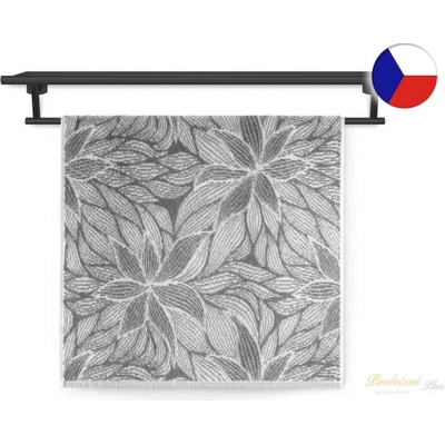 Veba ručník Zara Divoký květ 75 x 150 cm šedá