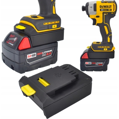 P4U ADAPTÉR PŘECHODKA Z BATERIE MILWAUKEE M18 NA NÁŘADÍ DEWALT 18V XR