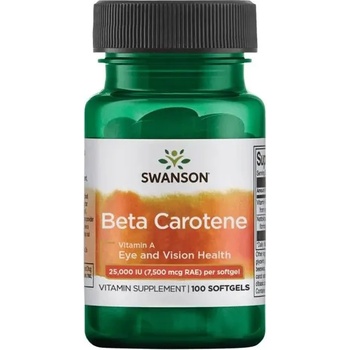 Swanson Beta Carotene, 7500 mcg, 100 меки капсули, Swanson (SW007)
