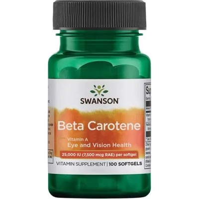 Swanson Beta Carotene, 7500 mcg, 100 меки капсули, Swanson (SW007)