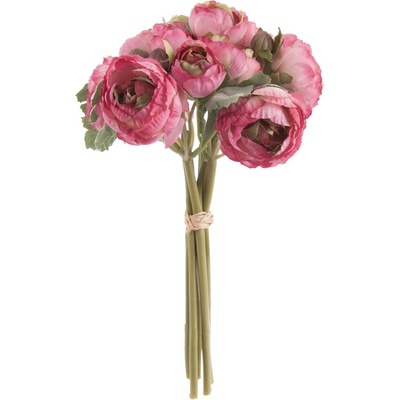 Umělý pryskyřník ve svazku růžový 24 cm