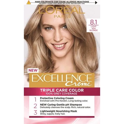 L'Oréal L'Oréal Еxcellence Боя за коса, 8.1 Light Ash Blonde