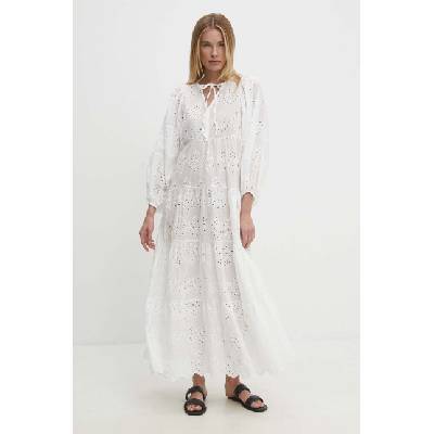 ANSWEAR Памучна рокля Answear Lab в бяло дълга разкроена (5888.tjs)