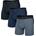 Saxx Мъжко синтетично термобельо Saxx Quest Quick-Dry Mesh Boxer Brief Fly 3-Pack Synthetic base layer - Black / Turbulence / Maritime - размер XXL (014-2576-0115)