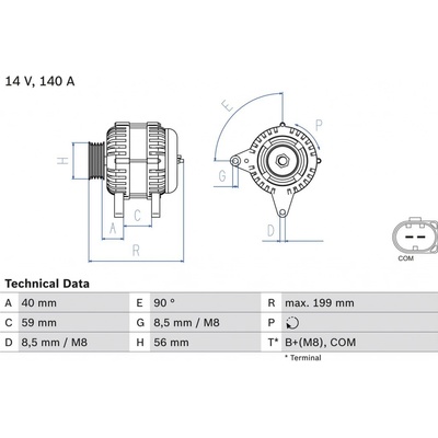 Alternátor BOSCH 0 986 081 160