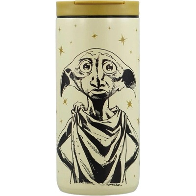 CurePink Nerezový cestovní hrnek Harry Potter Domácí skřítek Dobby 350 ml