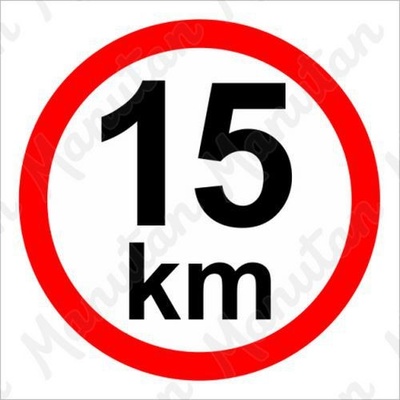 Manutan Omezení rychlosti 15 km/h, samolepka 210 x 210 x 0,1 mm