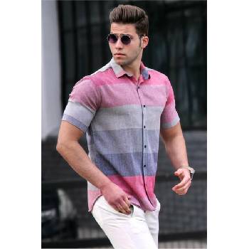 Madmext Мъжка риза - Розова 302607 (302607_Хаки)