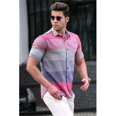 Madmext Мъжка риза - Розова 302607 (302607_Хаки)