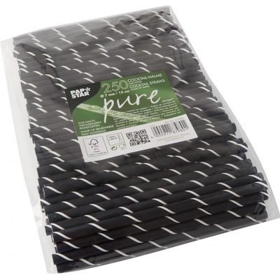 Pap Star Brčka koktejlová 150 x 7 mm pruh 250 ks