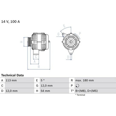 Generátor BOSCH 0 986 083 210 (0986083210)