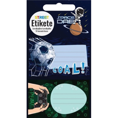 STREET Етикети за тетрадка Street, опаковка 10, boys (25464-А-KIDS BOYS)