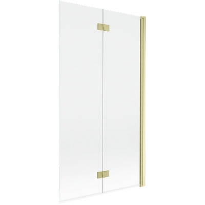 Mexen Mist двукрилен душ екран, десен, 100 x 150 см, прозрачен, златисто четкан - 8A9-100-002-55-00-P (8A9-100-002-55-00-P)