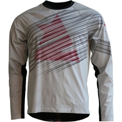 Zimtstern Мъжка фланелка с дълъг ръкав за колоездене Zimtstern Protechzonez Shirt L/S Cycling jersey - Glacier Grey / Pirate Black (056-1926-0412)