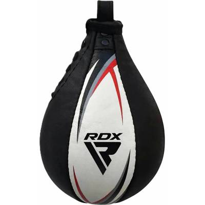 RDX Boxovací hruška S2, kožená, bílo červená
