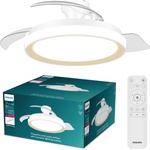Philips Bliss ceiling fan with LED light and retractable blades - 3 blades - 106 cm wingspan - 4, 500 lumens - adjustable light (3, 000 K to 6, 500 K) - dimmable up to 5% - gold - 09606700 (09606700)