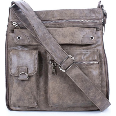 Jennifer Jones Praktická crossbody kabelka přes rameno 3427-2 hnědá