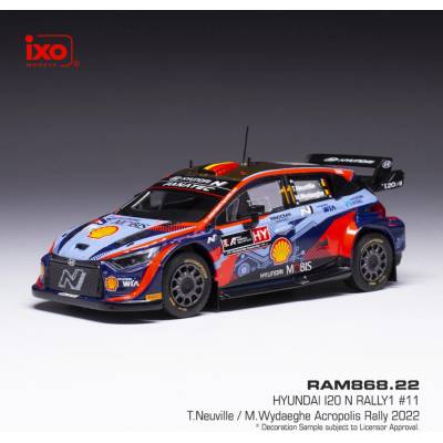 IXO Hyundai i20 N Rally1 Rallye Monte-Carlo 2022 11 Neuville Wydaeghe 1:43