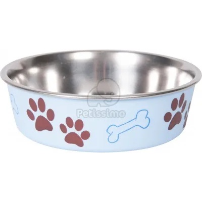 Flamingo Bella Kena метална купа за кучета, синя 300 мл