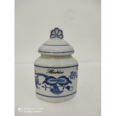 Český porcelán Dubí Cibulák Dózička na koření 0,20 l Skořice celá