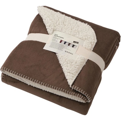 Daiber Teplá přikrývka s kožíškem JN955 Hnědá / natural 130x180