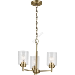 Elstead Lighting Kichler KL-WINSLOW3-NBR - Пендел WINSLOW 3xE27/60W/230V месинг (ED0901)