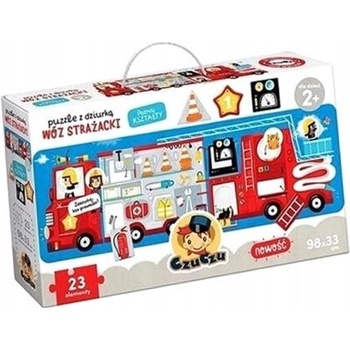 Puzzle s otvorem Hasičské auto 23 dílků