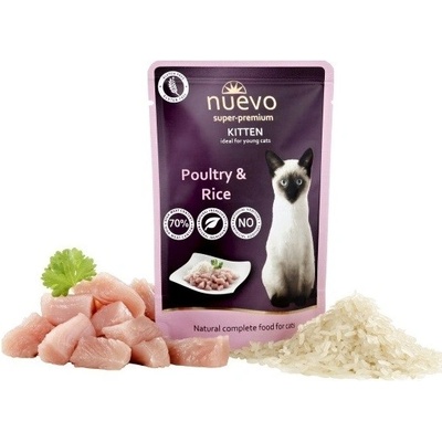 Nuevo kitten drůbeží s rýží 24 x 85 g