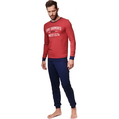Henderson 157056 pánské pyžamo dlouhé červeno modré